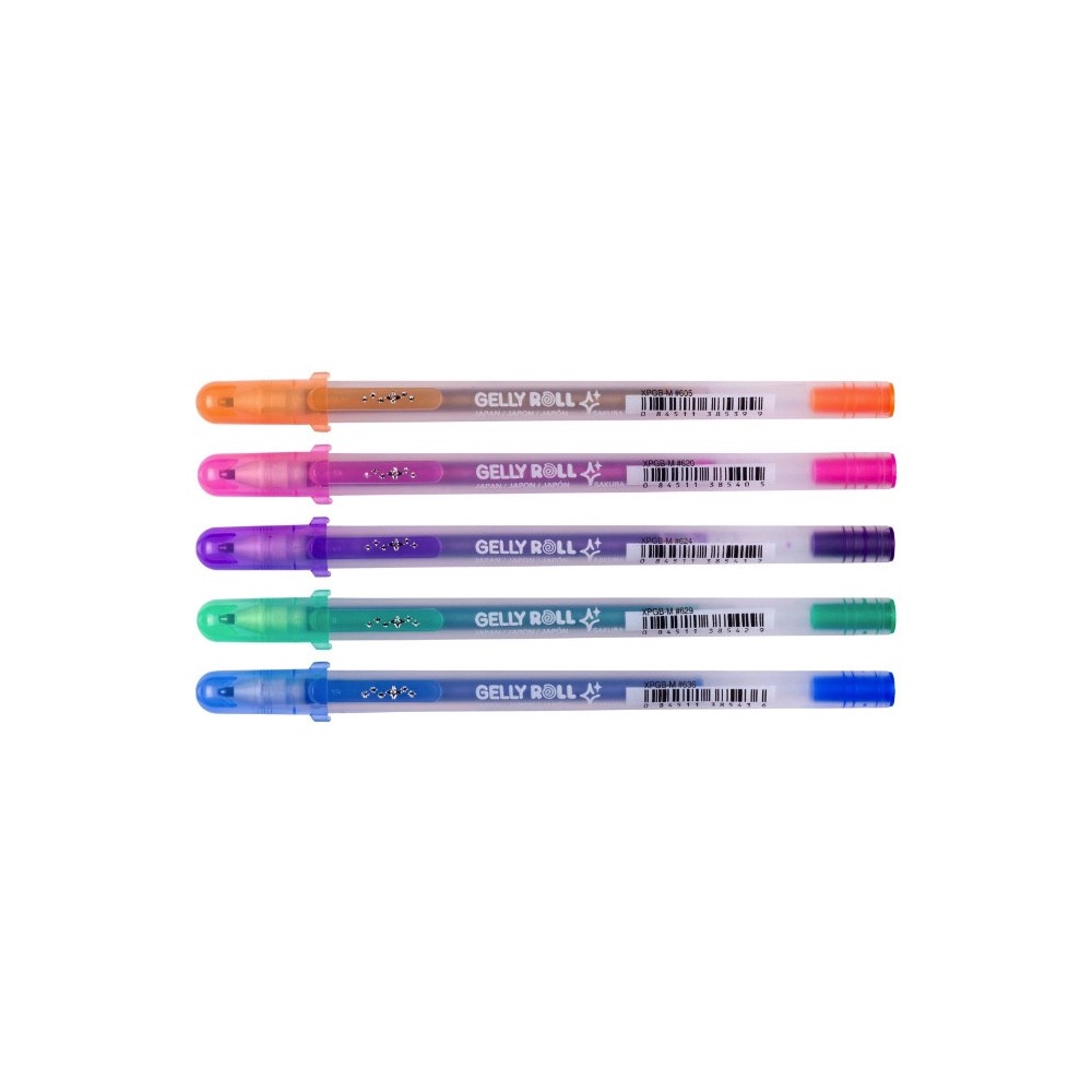 Set of Gelly Roll Silver Shadow pens - Sakura - 0,7 mm, 5 pcs.