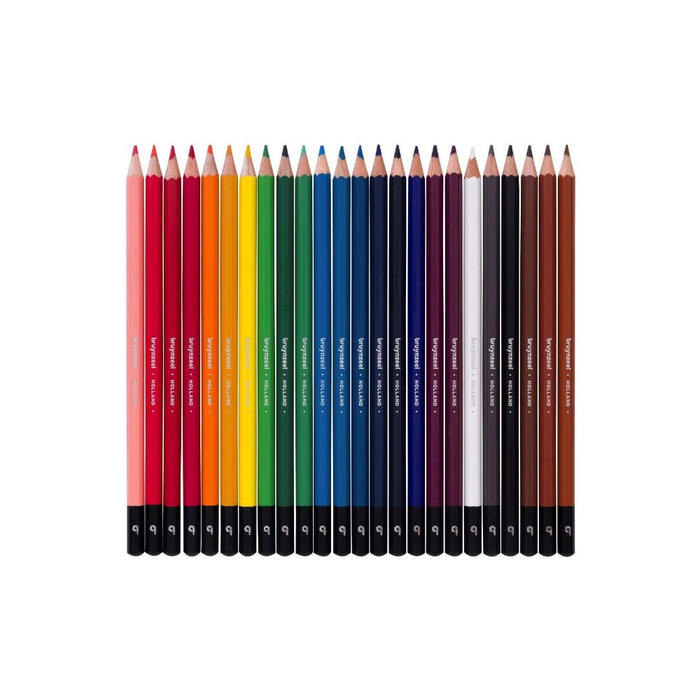 Set of colored pencils in metal tin - Bruynzeel - 24 colors