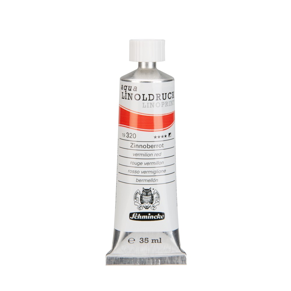 Aqua Linoprint paint - Schmincke - 320, Vermilion Red, 35 ml