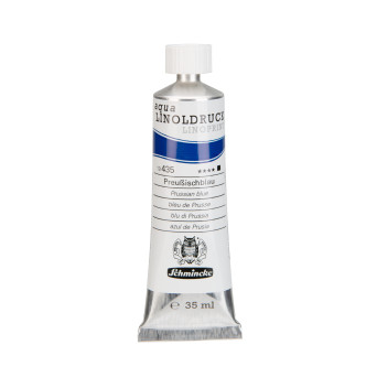 Aqua Linoprint paint - Schmincke - 435, Prussian Blue, 35 ml