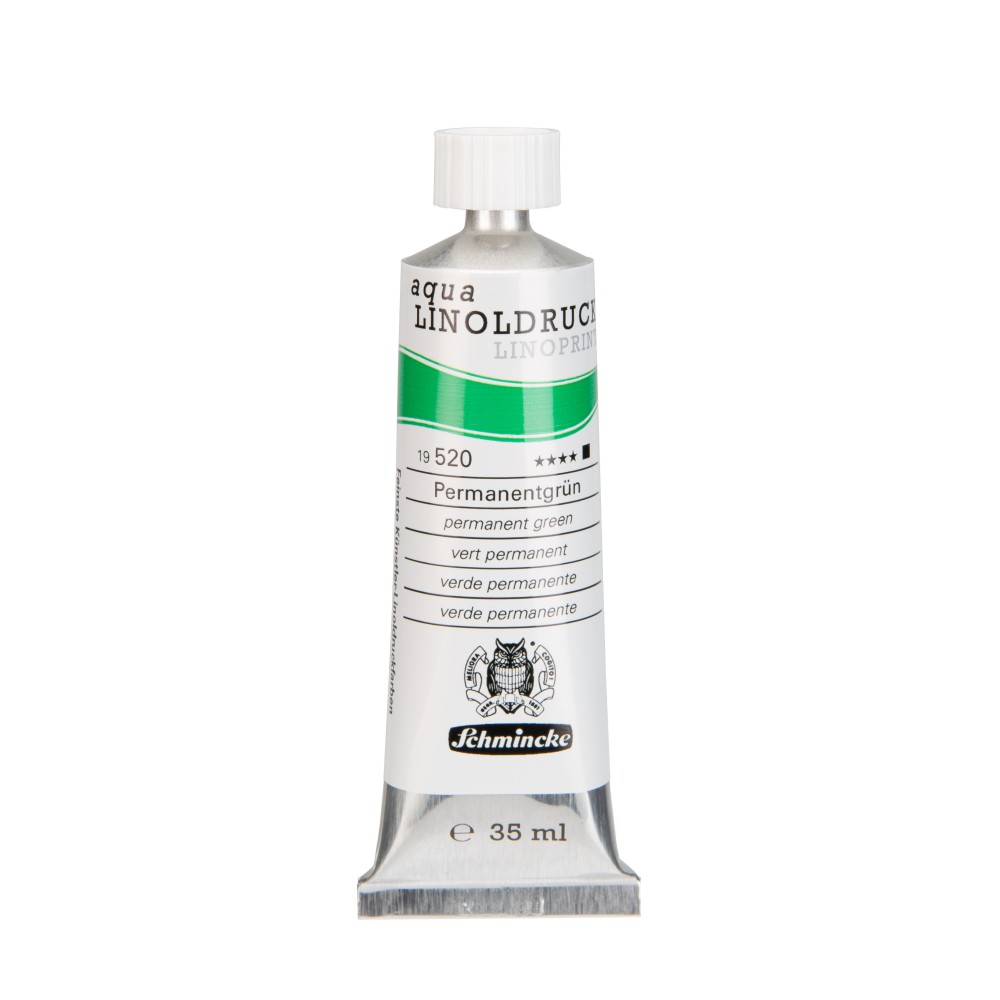 Farba Aqua Linoprint - Schmincke - 520, Permanent Green, 35 ml