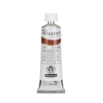 Aqua Linoprint paint - Schmincke - 620, Burnt Sienna, 35 ml