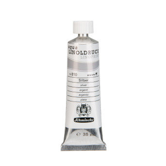 Aqua Linoprint paint - Schmincke - 810, Silver, 35 ml