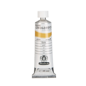 Aqua Linoprint paint - Schmincke - 820, Gold, 35 ml