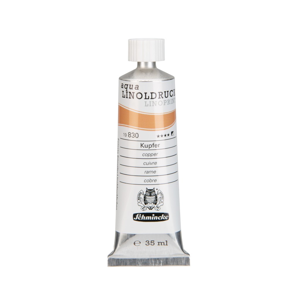 Aqua Linoprint paint - Schmincke - 830, Copper, 35 ml