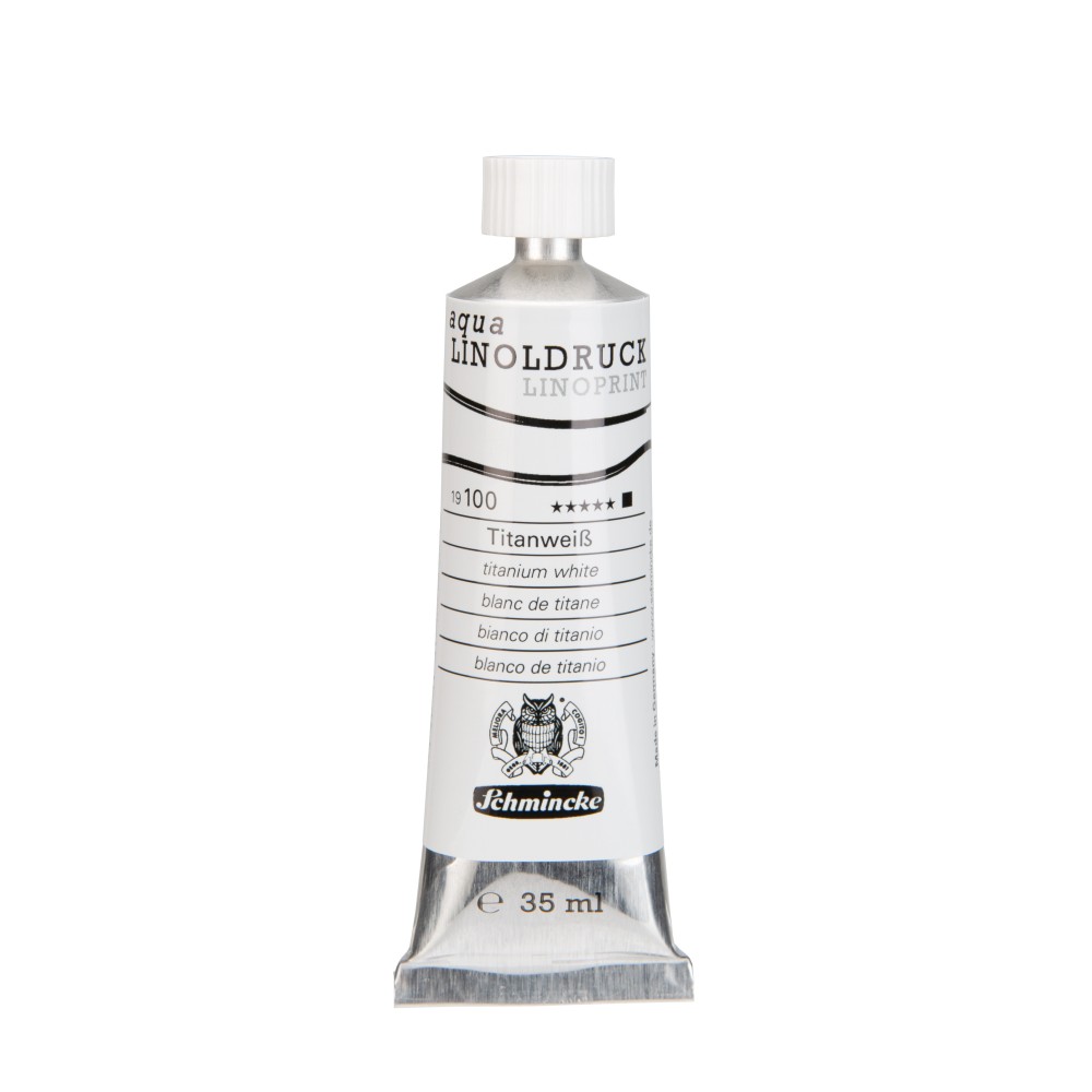 Farba Aqua Linoprint - Schmincke - 100, Titanium White, 35 ml