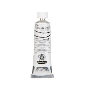 Farba Aqua Linoprint - Schmincke - 100, Titanium White, 35 ml