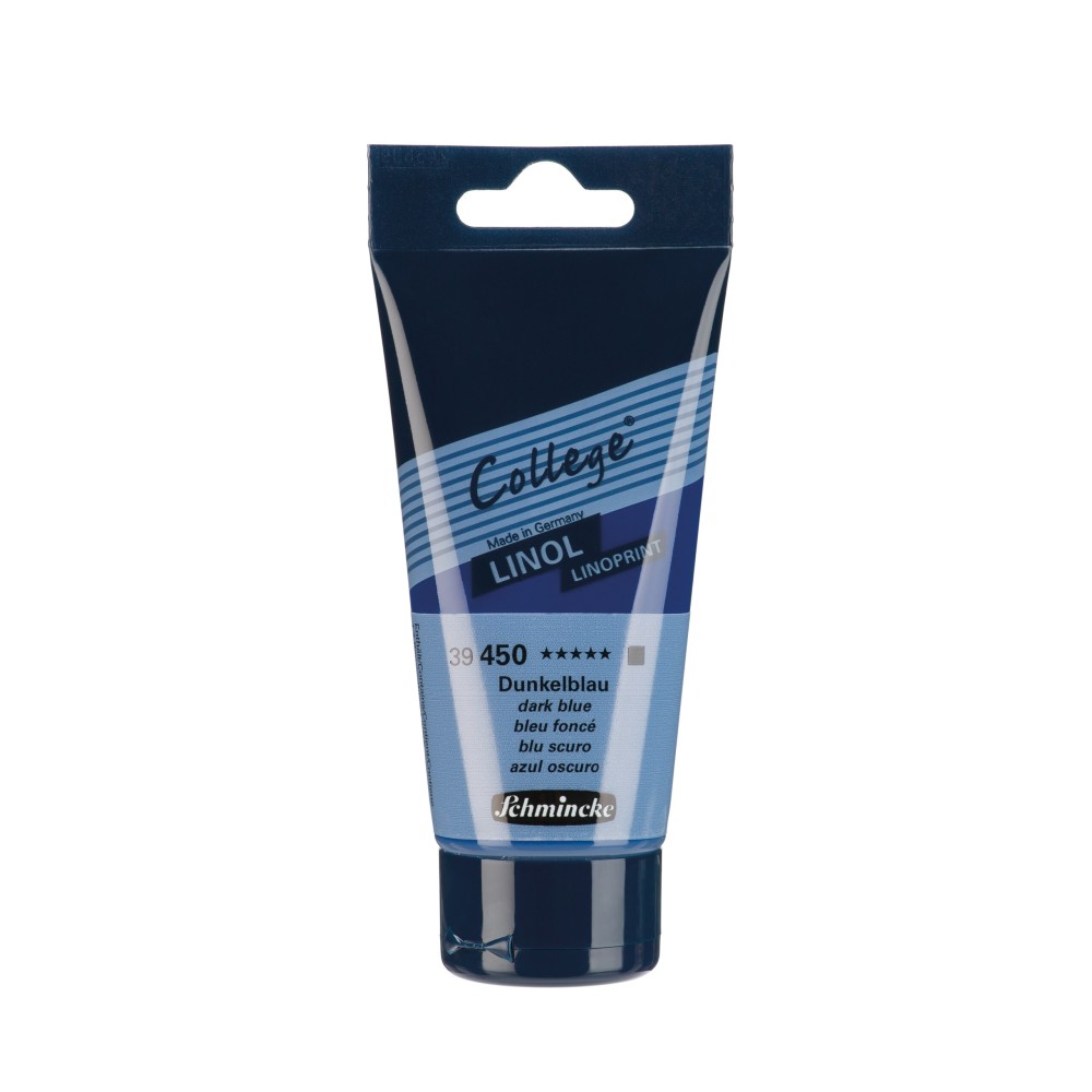 College Linoprint paint - Schmincke - 450, Dark Blue, 75 ml