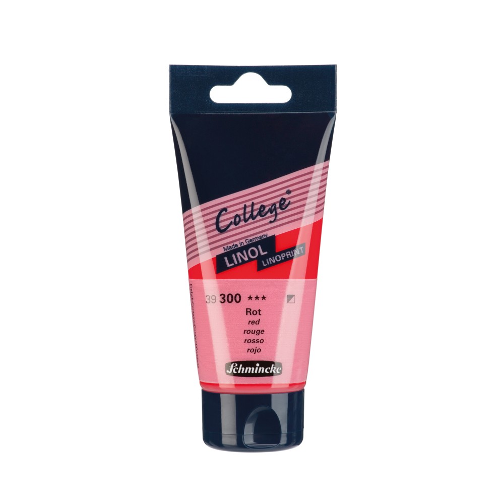 College Linoprint paint - Schmincke - 300, Red, 75 ml