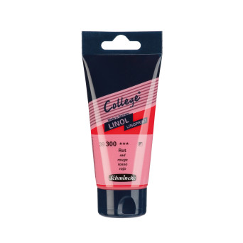 College Linoprint paint - Schmincke - 300, Red, 75 ml