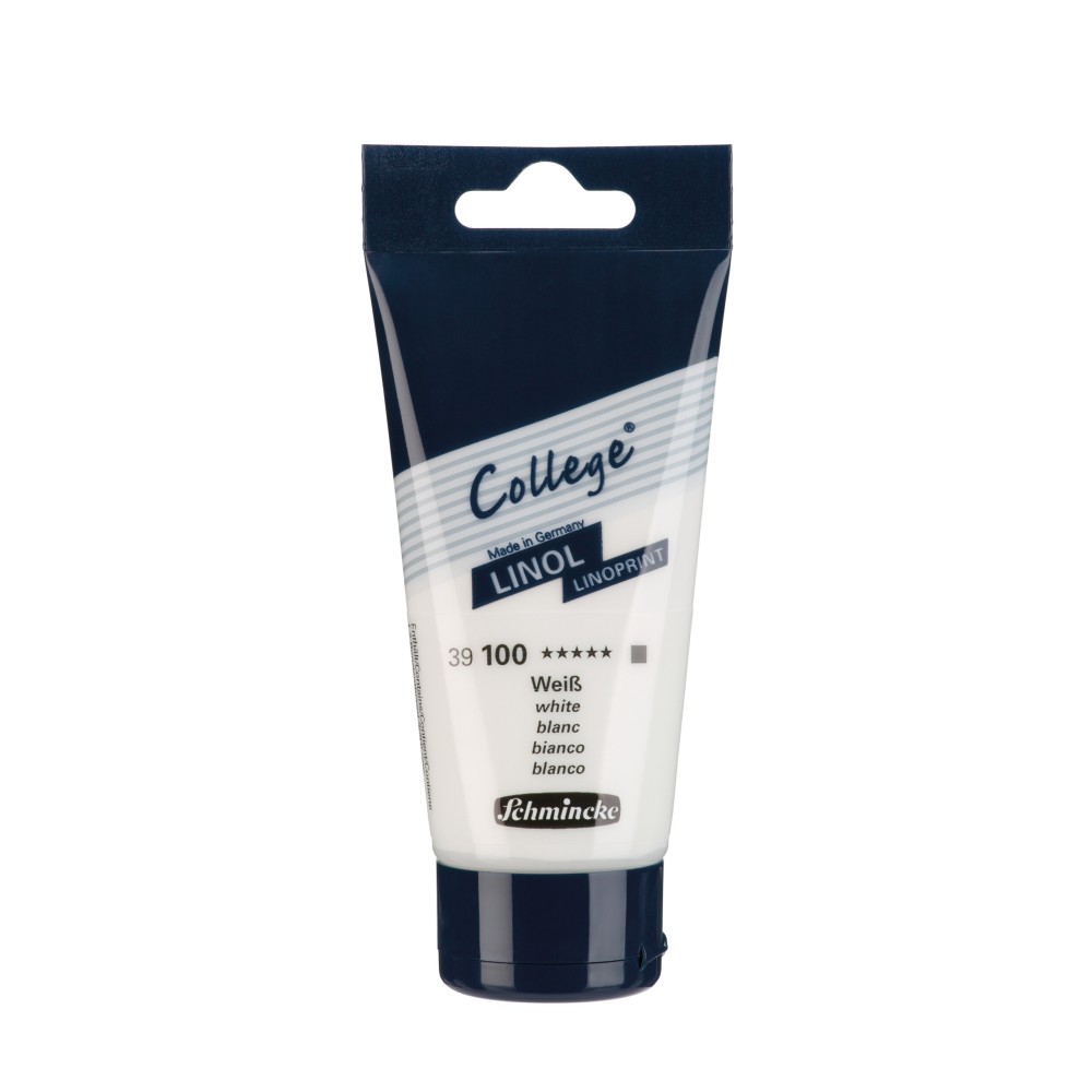 College Linoprint paint - Schmincke - 100, White, 75 ml