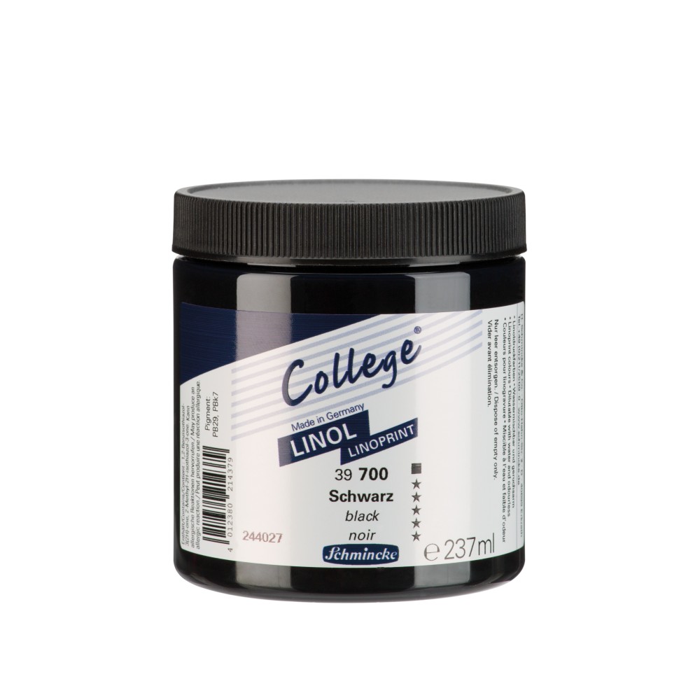 Farba College Linoprint - Schmincke - 700, Black, 237 ml