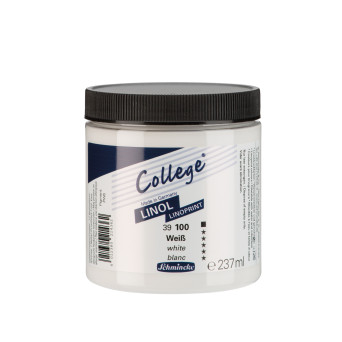 College Linoprint paint - Schmincke - 100, White, 237 ml