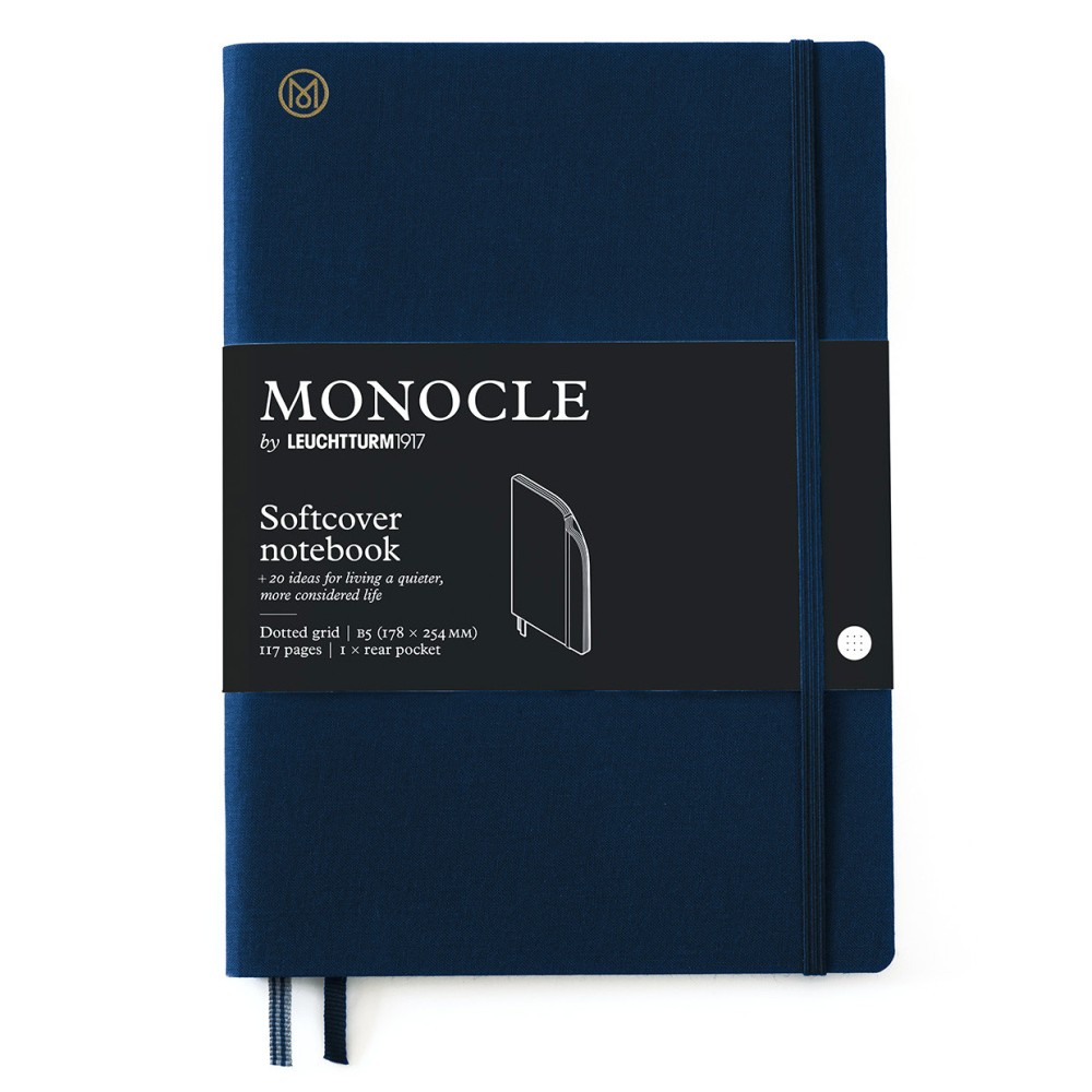 Notatnik Monocle B5 - Leuchtturm1917 - w kropki, miękka okładka, Navy, 80 g