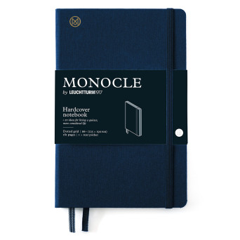 Notatnik Monocle B6+ - Leuchtturm1917 - w kropki, twarda okładka, Navy, 80 g