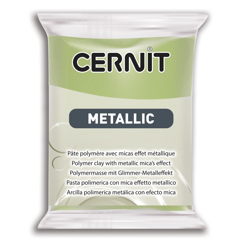 Polymer modelling clay Metallic - Cernit - 051, Green Gold, 56 g