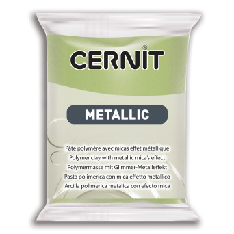 Polymer modelling clay Metallic - Cernit - 051, Green Gold, 56 g