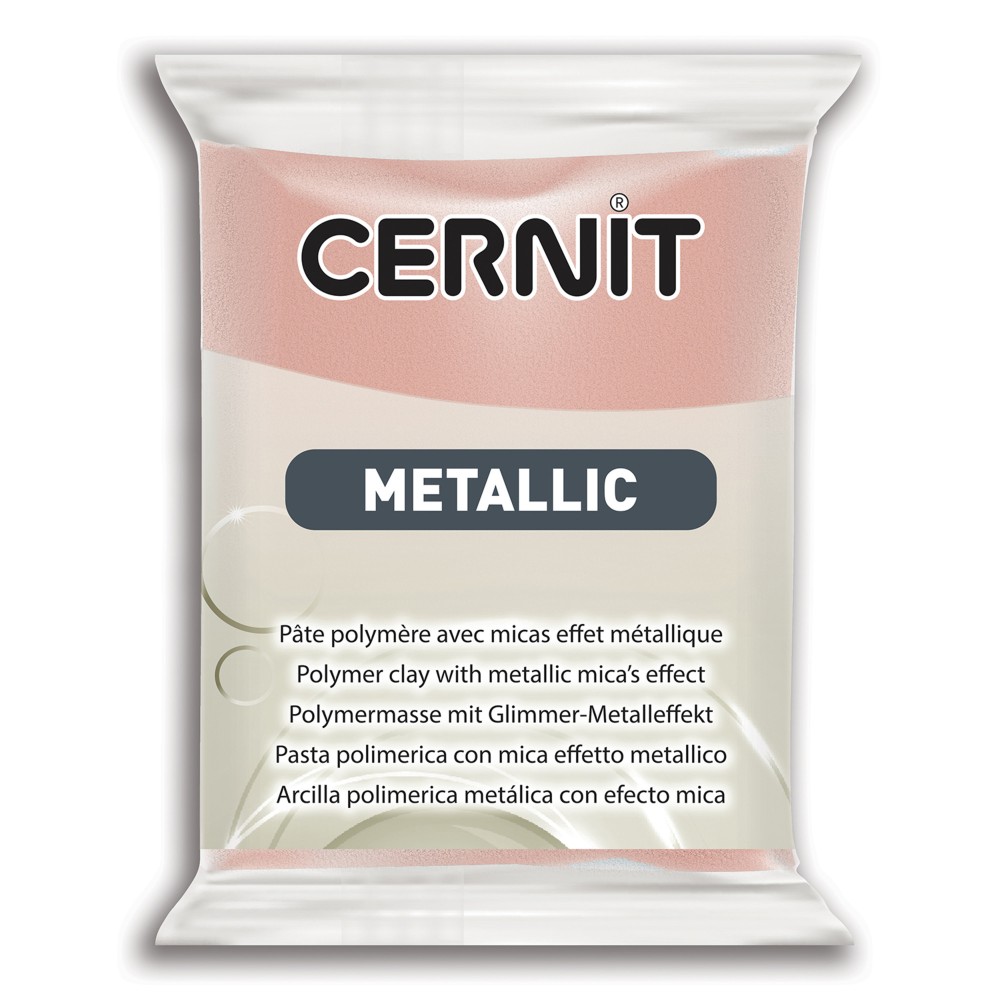Polymer modelling clay Metallic - Cernit - 052, Pink Gold, 56 g