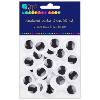 WIGGLE EYES 2 CM, 20 PCS