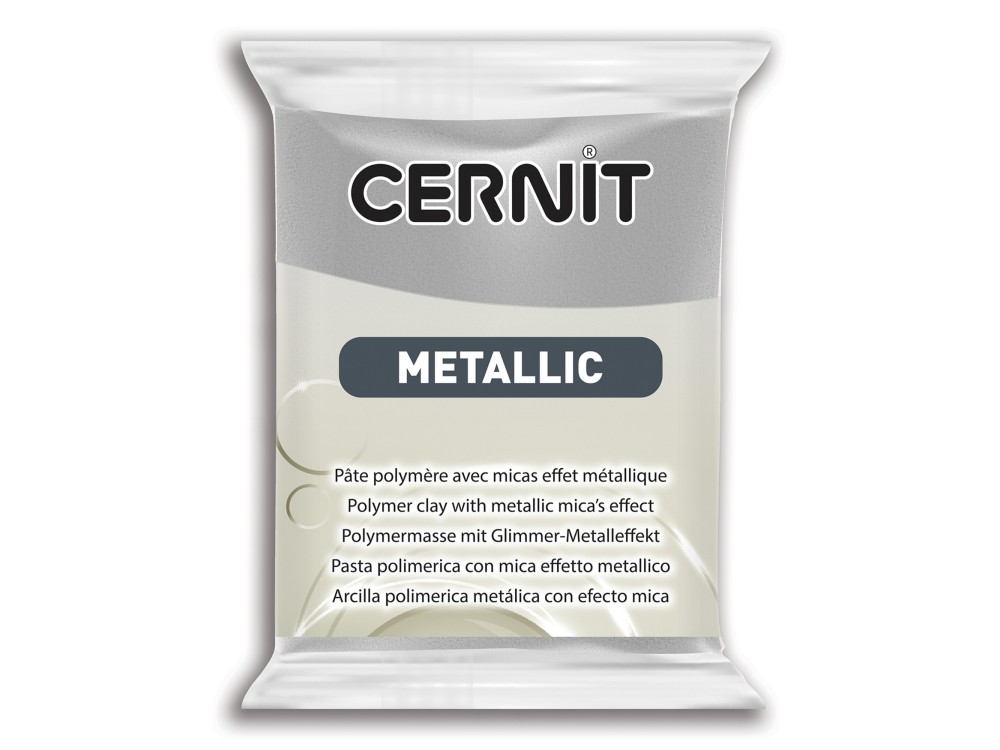 Masa termoutwardzalna Metallic - Cernit - 080, Silver, 56 g