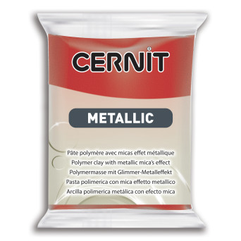 Masa termoutwardzalna Metallic - Cernit - 400, Red, 56 g