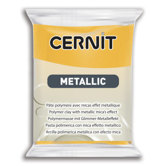 Polymer modelling clay Metallic - Cernit - 700, Yellow, 56 g