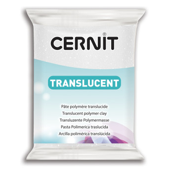 Polymer modelling clay Translucent - Cernit - 010, Glitter White, 56 g
