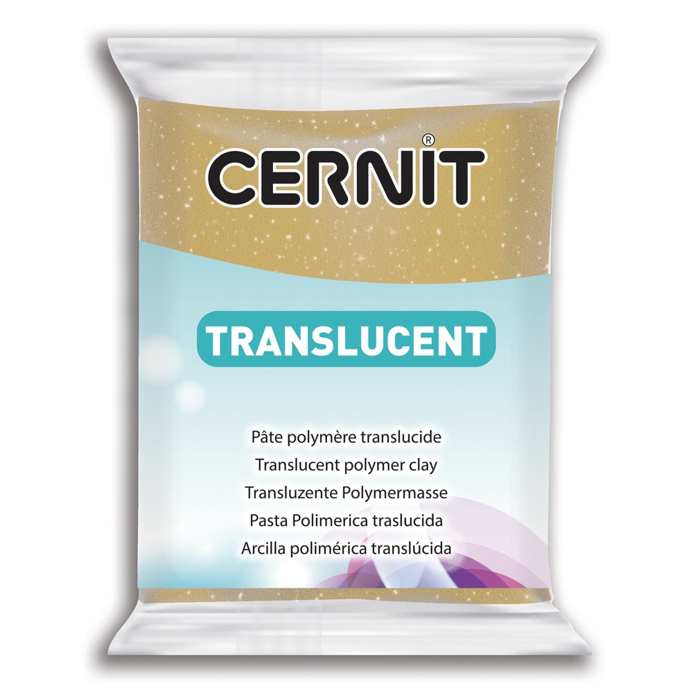 Polymer modelling clay Translucent - Cernit - 050, Glitter Gold, 56 g