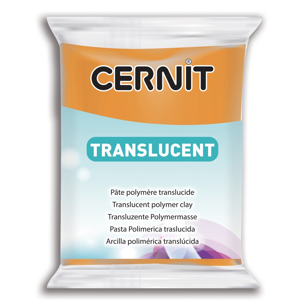 Polymer modelling clay Translucent - Cernit - 752, Orange, 56 g