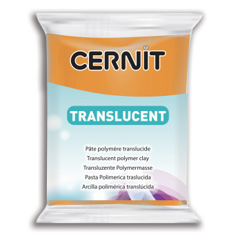 Polymer modelling clay Translucent - Cernit - 752, Orange, 56 g