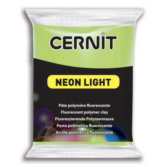 Polymer modelling clay Neon Light - Cernit - 600, Green, 56 g