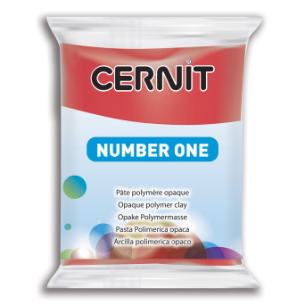 Polymer modelling clay Number One - Cernit - 400, Red, 56 g