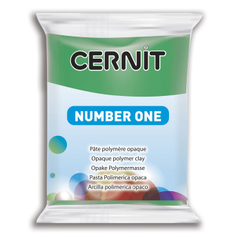 Polymer modelling clay Number One - Cernit - 600, Green, 56 g