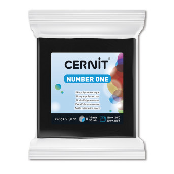 Masa termoutwardzalna Number One - Cernit - 100, Black, 250 g