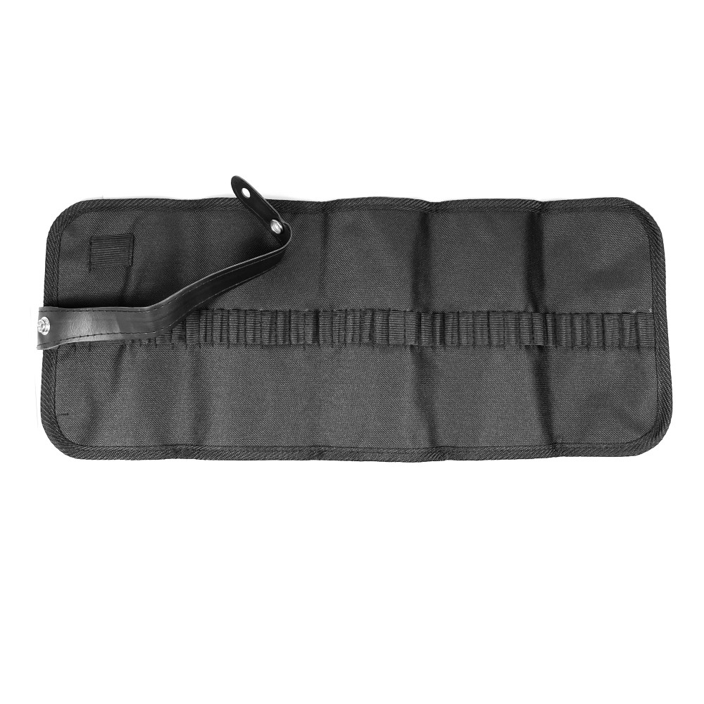 Collapsible pencil case for brushes, crayons - Leniar - black, 20 x 50 cm