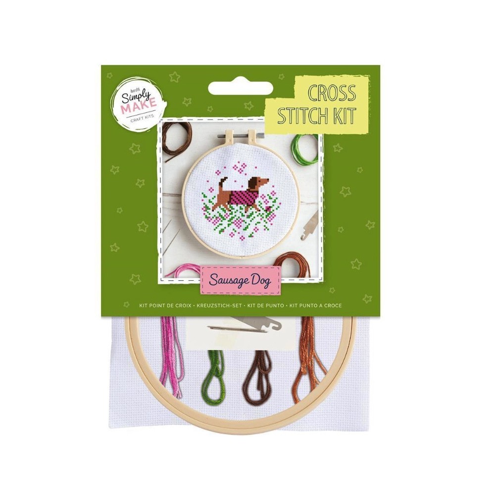Cross Stitch Kit - doCrafts - Rainbow - Sausage Dog