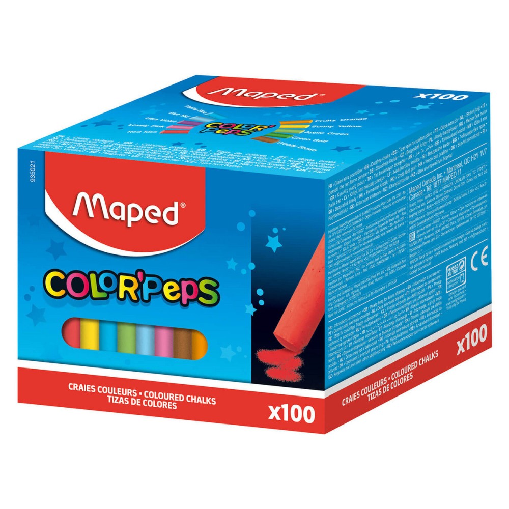 Kreda kolorowa Color' Peps dla dzieci - Maped - 10 kolorów, 100 szt.