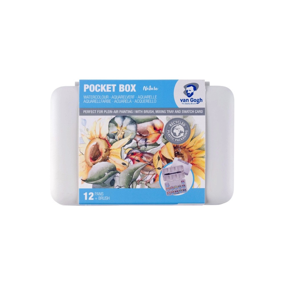Watercolor paints Pocket Box Shades of Nature - Van Gogh - 12 colors