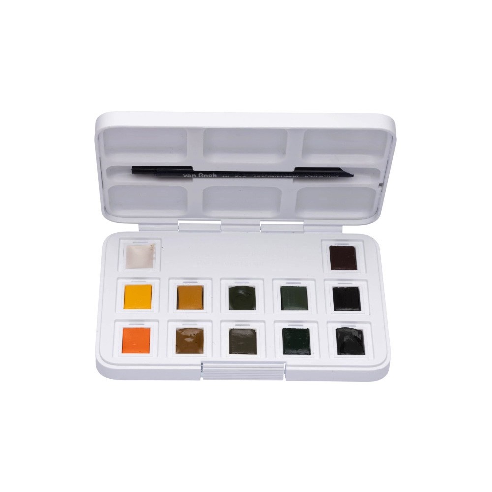 Watercolor paints Pocket Box Shades of Nature - Van Gogh - 12 colors