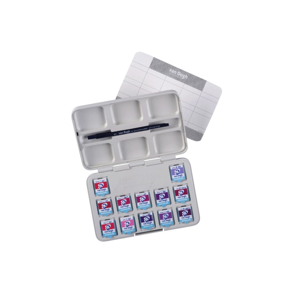 Watercolor paints Pocket Box Pink & Violets - Van Gogh - 12 colors