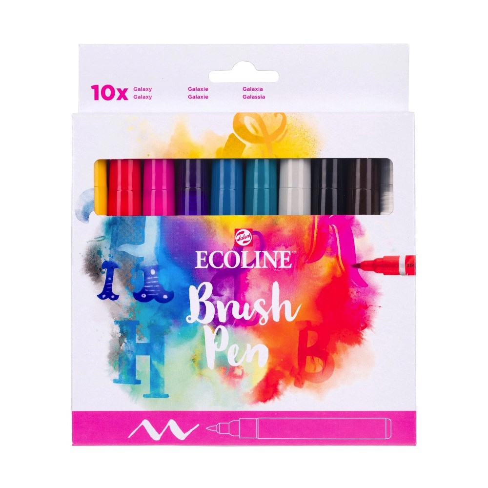 Brush Pen watercolor set Ecoline Galaxy - Talens - 10 pcs.