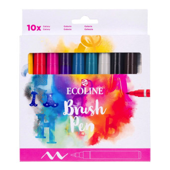 Brush Pen watercolor set Ecoline Galaxy - Talens - 10 pcs.