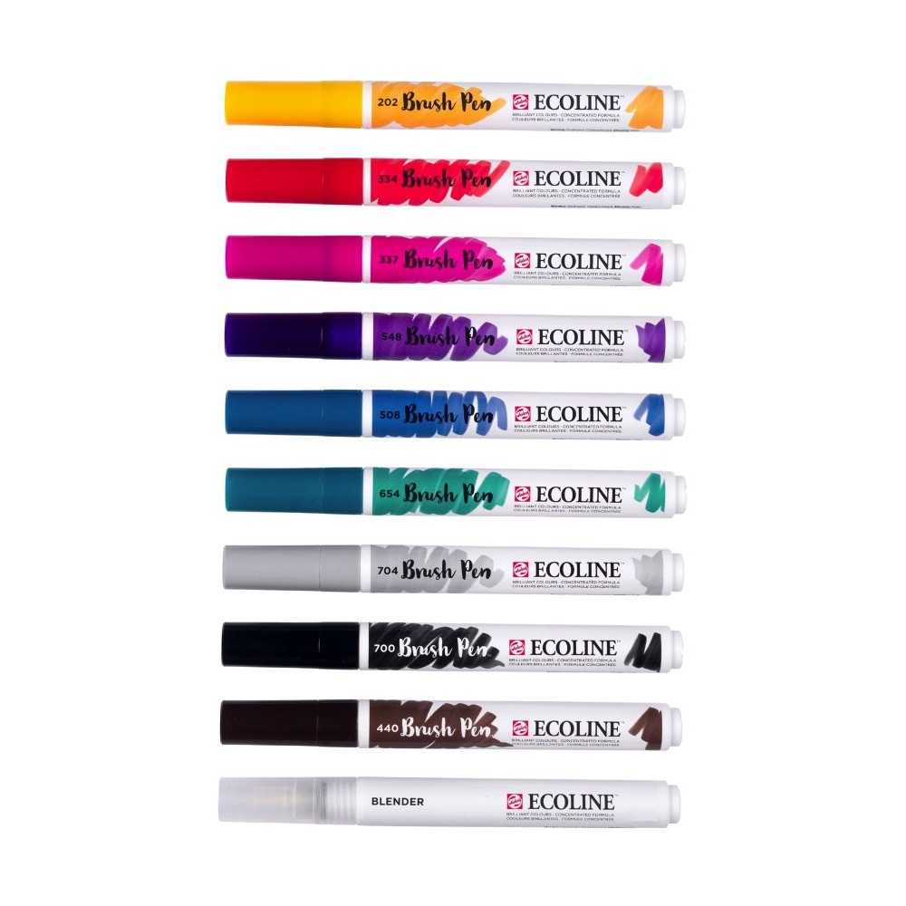 Brush Pen watercolor set Ecoline Galaxy - Talens - 10 pcs.