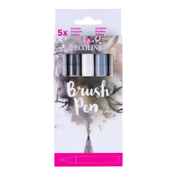 Zestaw pisaków pędzelkowych Ecoline Shadow - Talens - 5 szt.