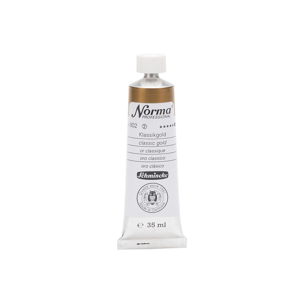 Norma Professional oil paint - Schmincke - 802, Classic Gold, 35 ml