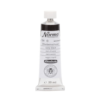 Norma Professional oil paint - Schmincke - 704, Ivory Black, 35 ml
