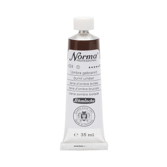 Norma Professional oil paint - Schmincke - 624, Burnt Umber, 35 ml