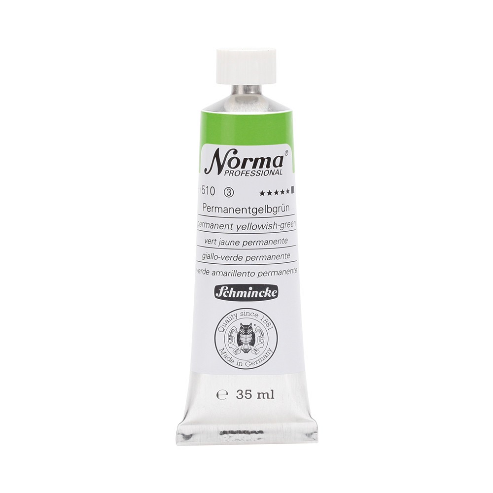 Farba olejna Norma Professional - Schmincke - 510, Permanent Yellowish-Green, 35 ml