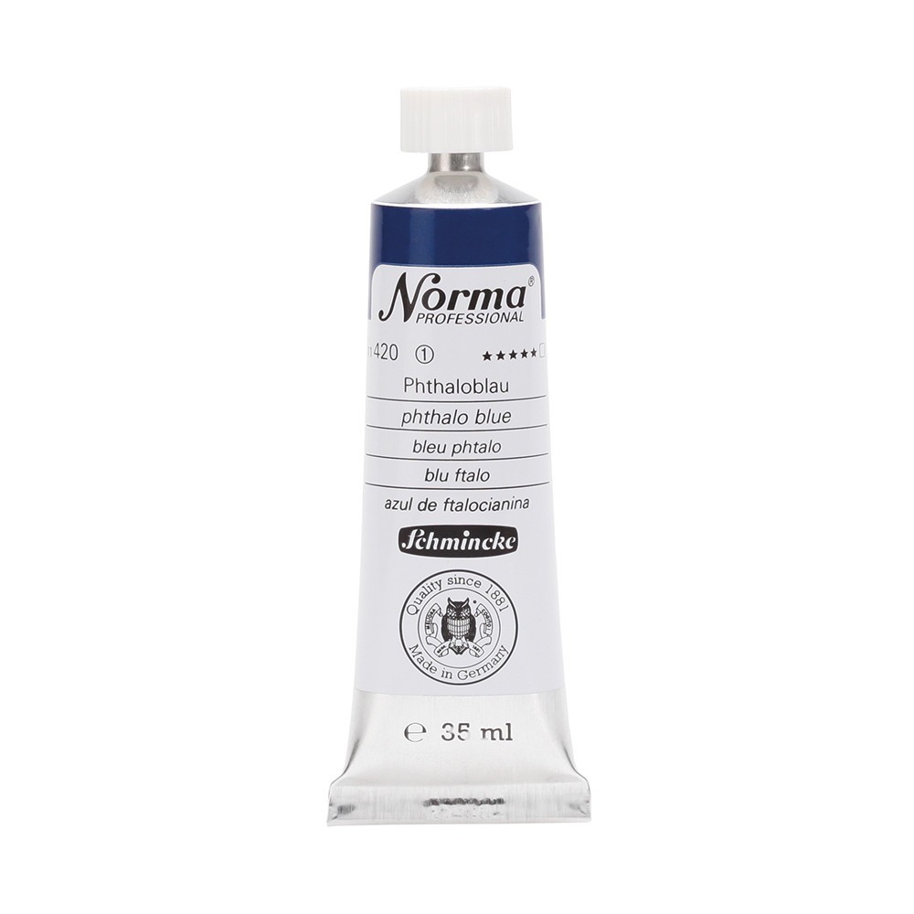 Norma Professional oil paint - Schmincke - 420, Phthalo Blue, 35 ml