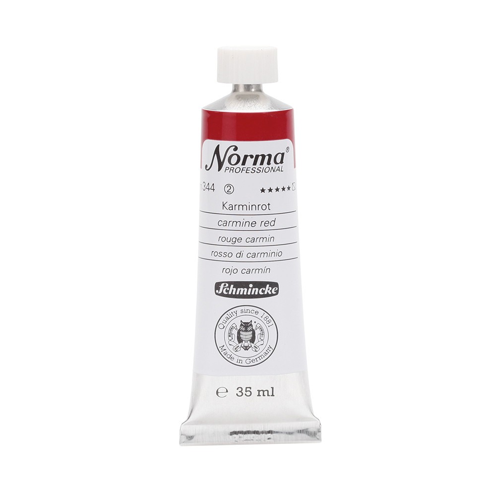Norma Professional oil paint - Schmincke - 344, Carmine Red, 35 ml